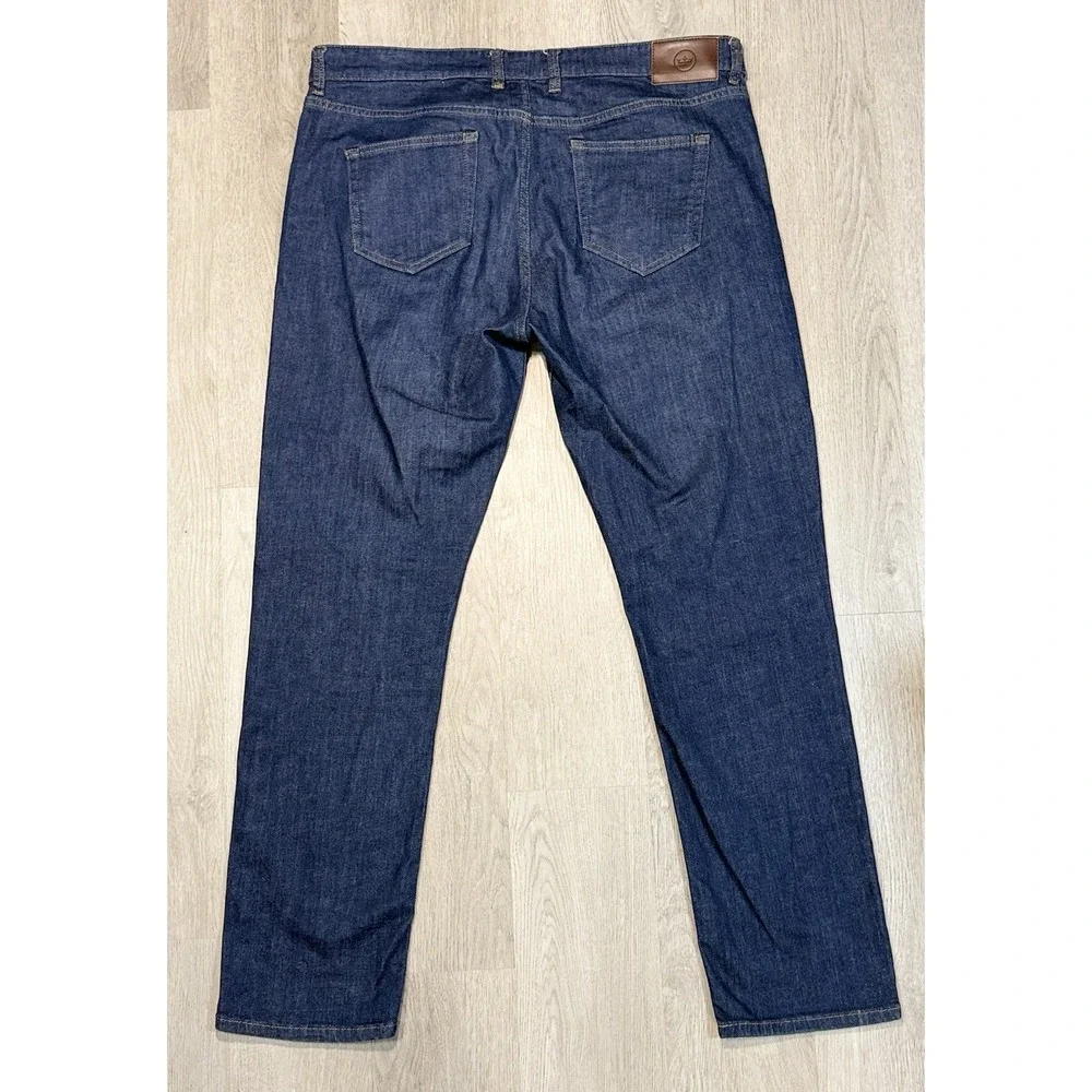 Peter Millar Jeans Mens Size 38X32 Blue Dark Wash Denim Straight Leg Everyday
